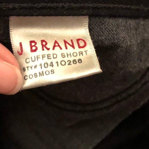 J Brand Cosmos Cuffed Black Jean Shorts Sz 26 - Picture 7 of 8